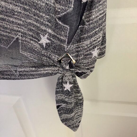 ALFRED DUNNER WOMEN'S TOP BLUE/WHITE STARTS PULLOVER SHORT SLEEVE ALL AMERICAN83 - Picture 4 of 4